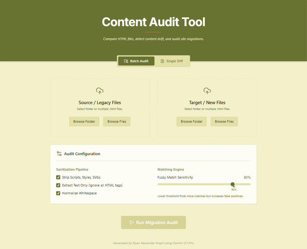 Content Audit Tool
